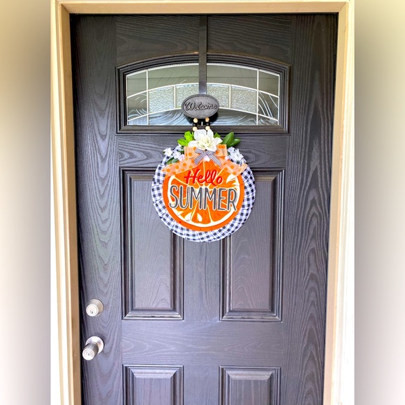 ☀️ HELLO SUMMER ☀️ HANDCRAFTED FRONT DOOR WREATH 🌟NEW🌟 - Picture 3 of 12